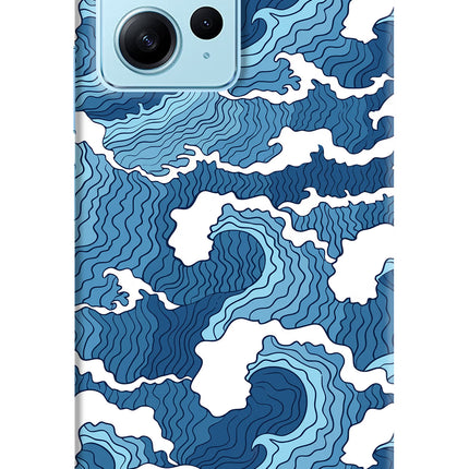 Blue Waves Redmi Note 12 4G Hard Case Back Cover by Casekaro