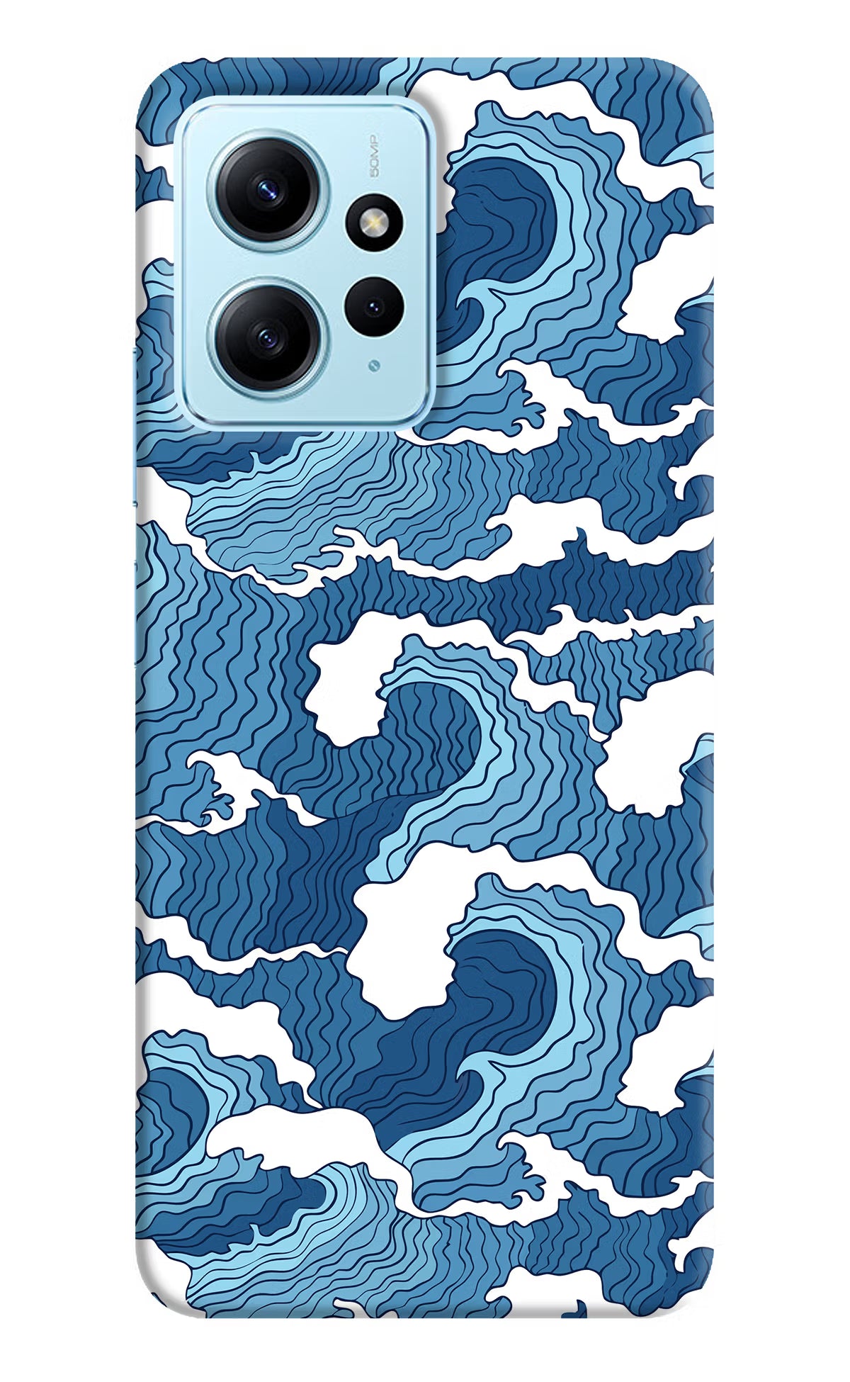 Blue Waves Redmi Note 12 4G Back Cover