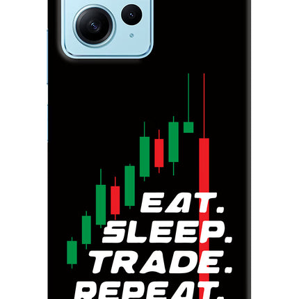 Eat Sleep Trade Repeat Redmi Note 12 4G Hard Case Back Cover by Casekaro