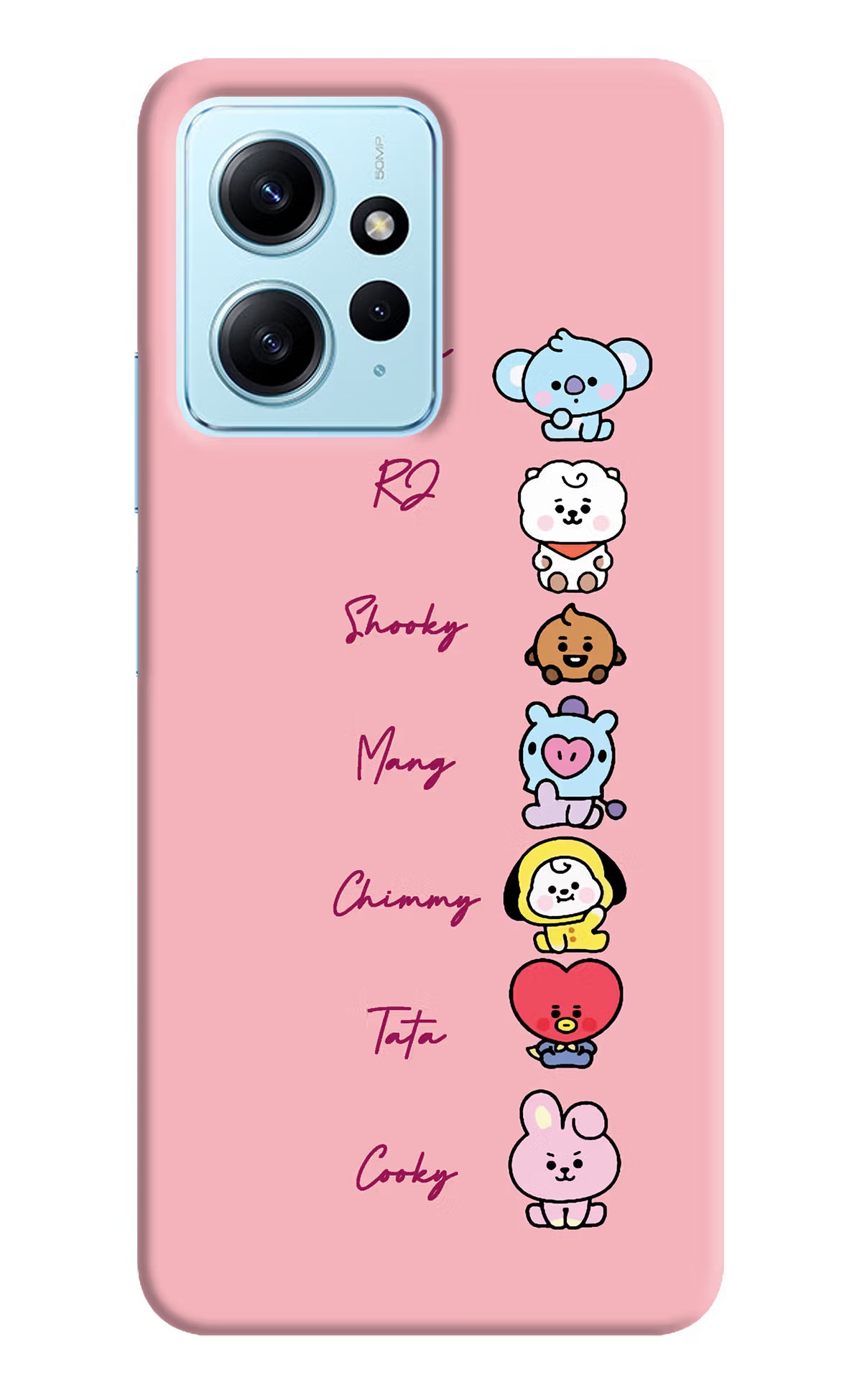 BTS names Redmi Note 12 4G Back Cover