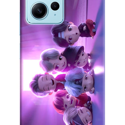 BTS Chibi Redmi Note 12 4G Hard Case Back Cover by Casekaro