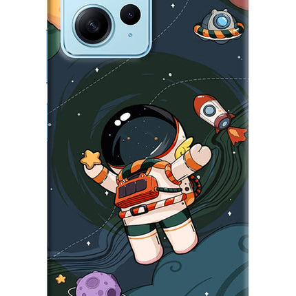 Cartoon Astronaut Redmi Note 12 4G Hard Case Back Cover by Casekaro