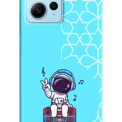 Cute Astronaut Chilling Redmi Note 12 4G Hard Case Back Cover by Casekaro