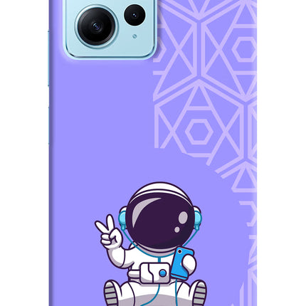 Cute Astronaut Chilling Redmi Note 12 4G Hard Case Back Cover by Casekaro
