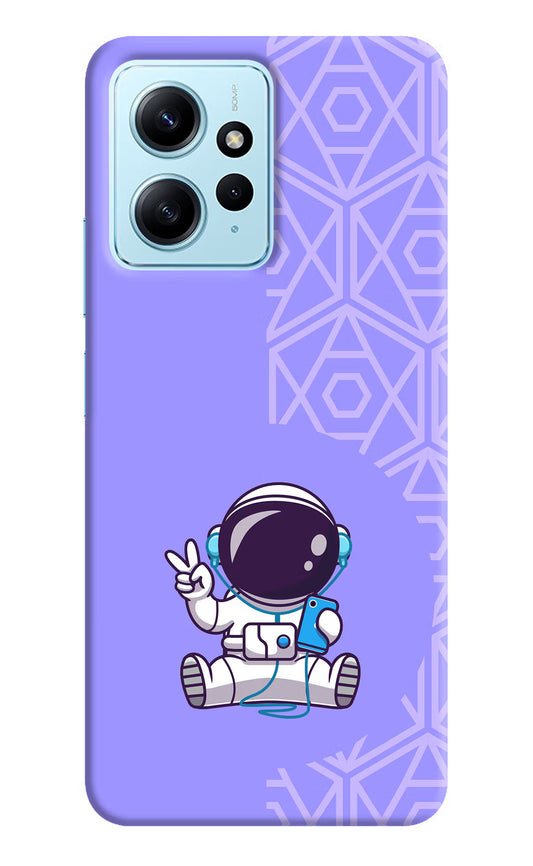 Cute Astronaut Chilling Redmi Note 12 4G Back Cover