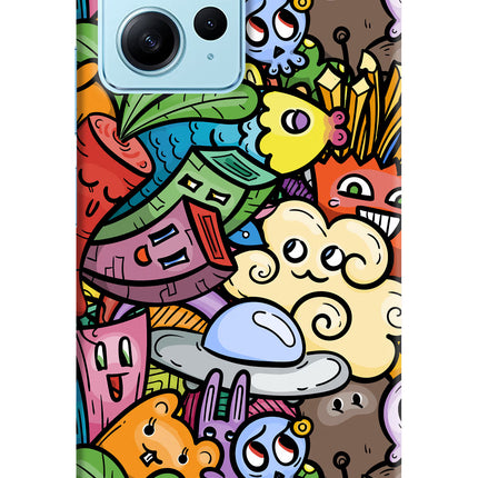 Veggie Doodle Redmi Note 12 4G Hard Case Back Cover by Casekaro