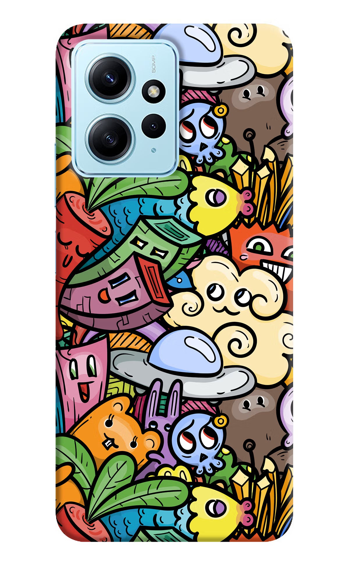 Veggie Doodle Redmi Note 12 4G Back Cover