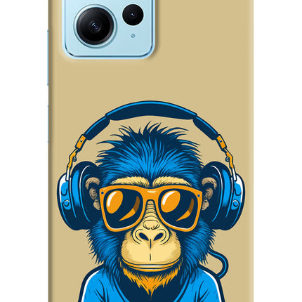 Monkey Headphone Redmi Note 12 4G Hard Case Back Cover by Casekaro