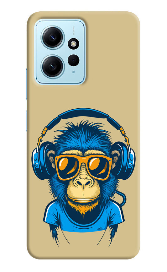 Monkey Headphone Redmi Note 12 4G Back Cover