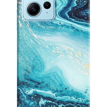 Blue Glitter Marble Redmi Note 12 4G Hard Case Back Cover by Casekaro