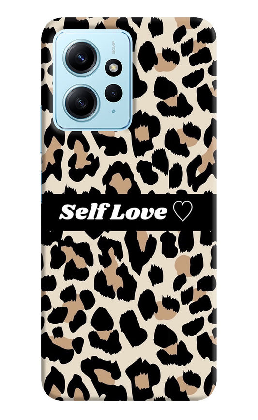 Leopard Print Self Love Redmi Note 12 4G Back Cover