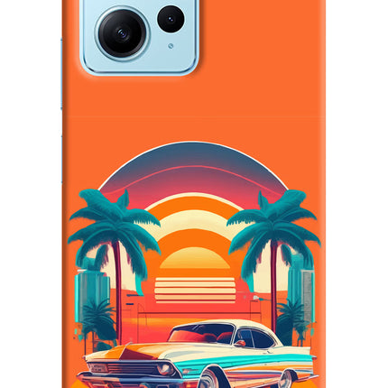 Palm Drive 80s Redmi Note 12 4G Hard Case Back Cover by Casekaro