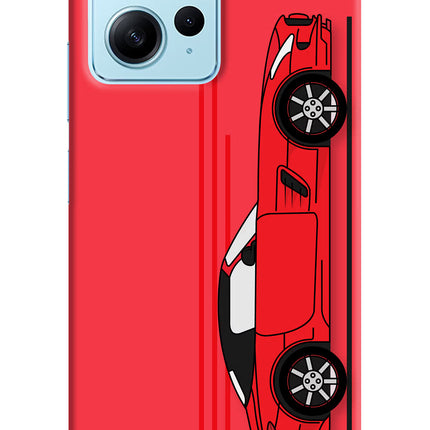 Red Velocity Redmi Note 12 4G Hard Case Back Cover by Casekaro