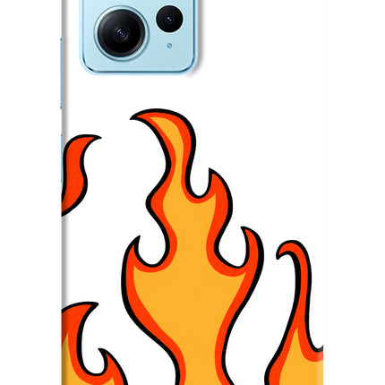Fired Up – White Redmi Note 12 4G Hard Case Back Cover by Casekaro