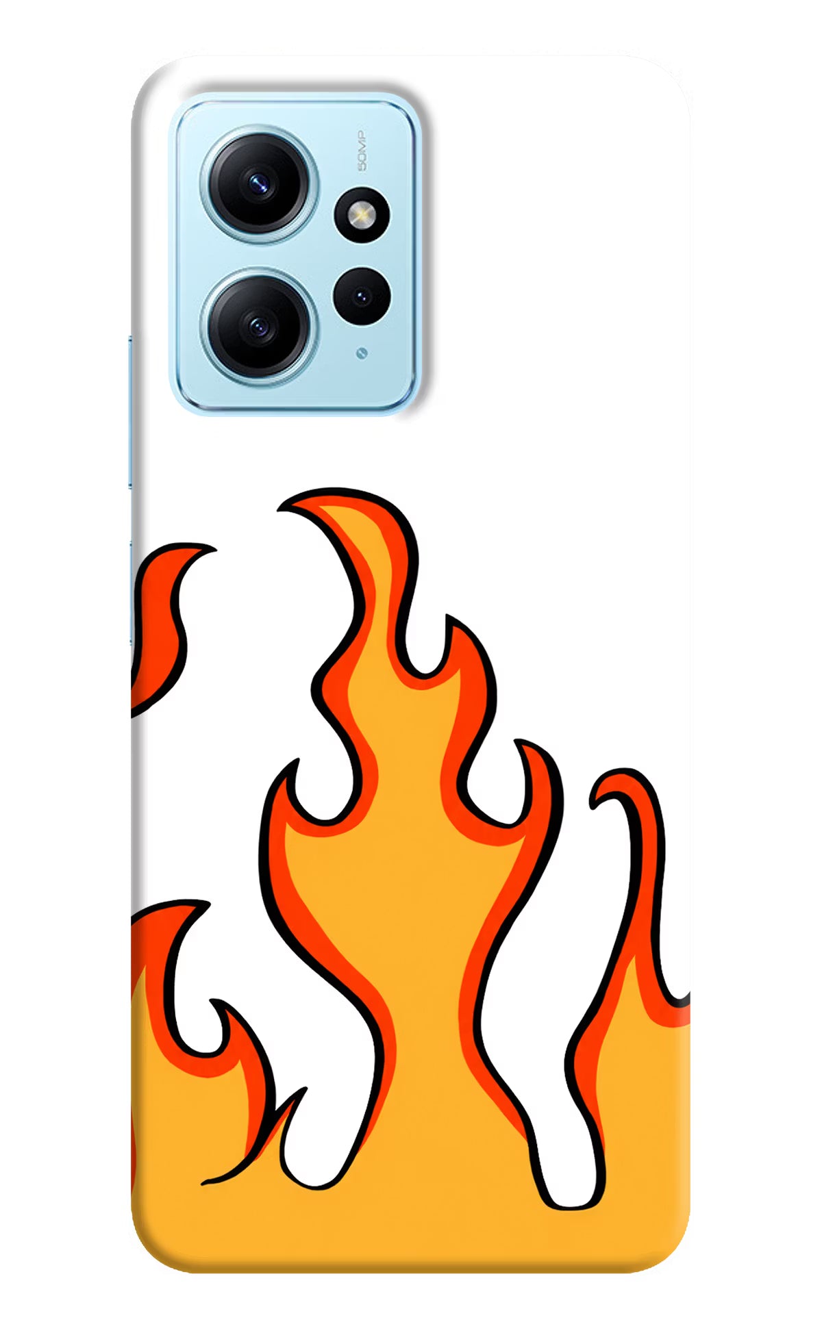 Fired Up – White Redmi Note 12 4G Back Cover