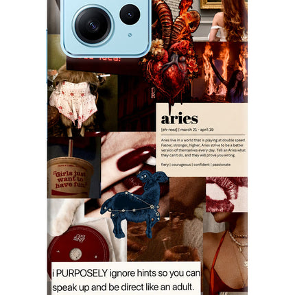 Zodiac Aries Redmi Note 12 4G Hard Case Back Cover by Casekaro