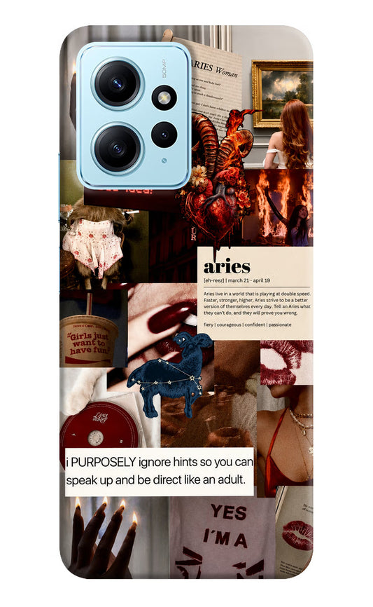 Zodiac Aries Redmi Note 12 4G Back Cover