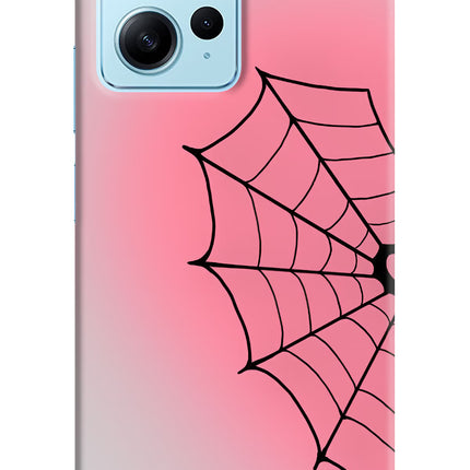Pink Web Redmi Note 12 4G Hard Case Back Cover by Casekaro