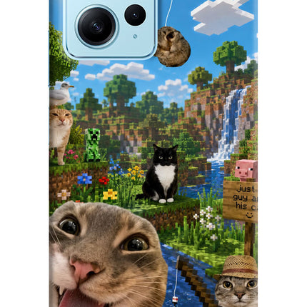 Minecraft Cat Chaos Redmi Note 12 4G Hard Case Back Cover by Casekaro