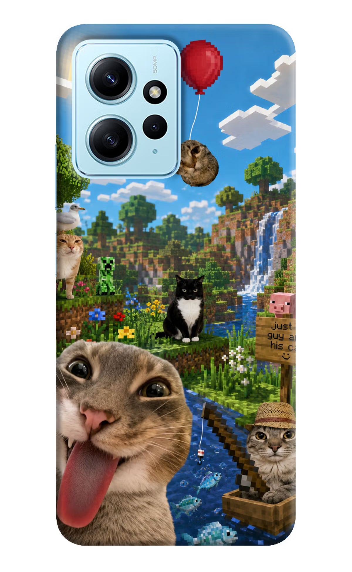 Minecraft Cat Chaos Redmi Note 12 4G Back Cover