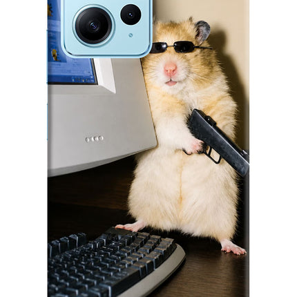 Hacker Hamster Redmi Note 12 4G Hard Case Back Cover by Casekaro