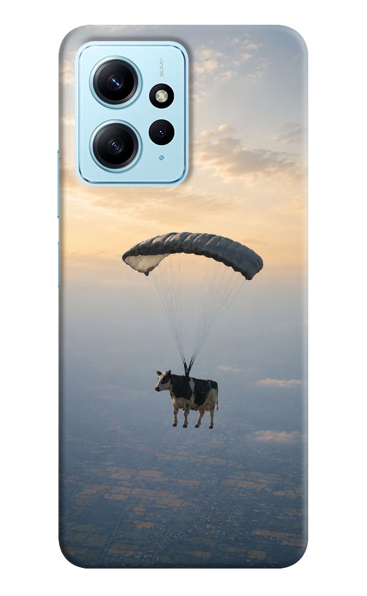 Skydiving Cow Redmi Note 12 4G Back Cover