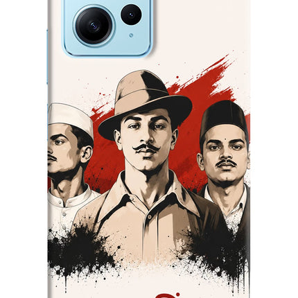 Bhagat Singh Trio Redmi Note 12 4G Hard Case Back Cover by Casekaro