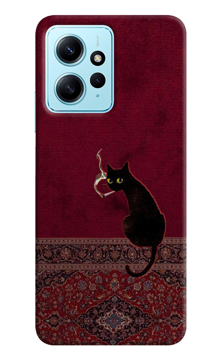 Midnight Cat Redmi Note 12 4G Back Cover, Hard case
