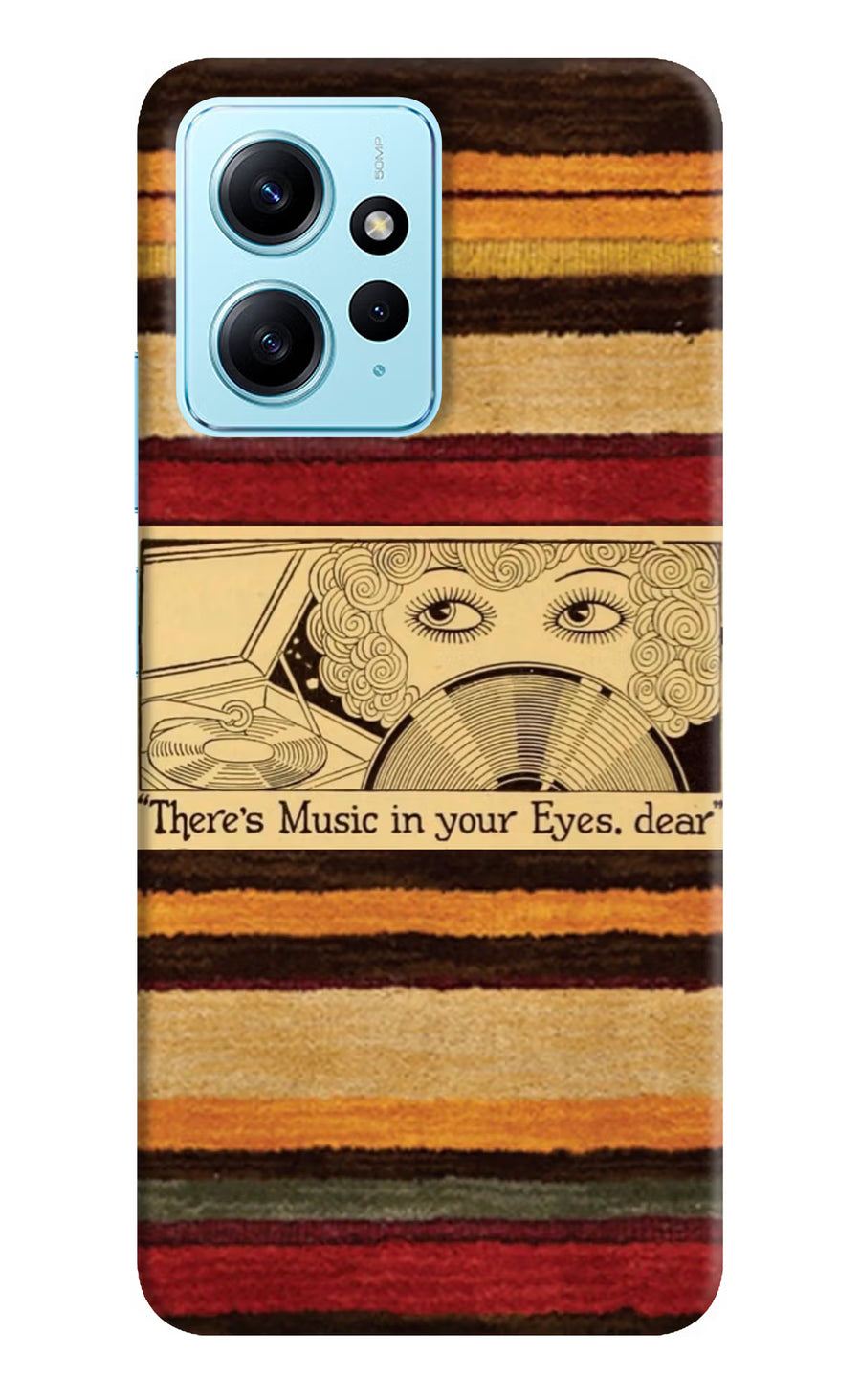Vinyl Stripes Redmi Note 12 4G Back Cover, Hard case