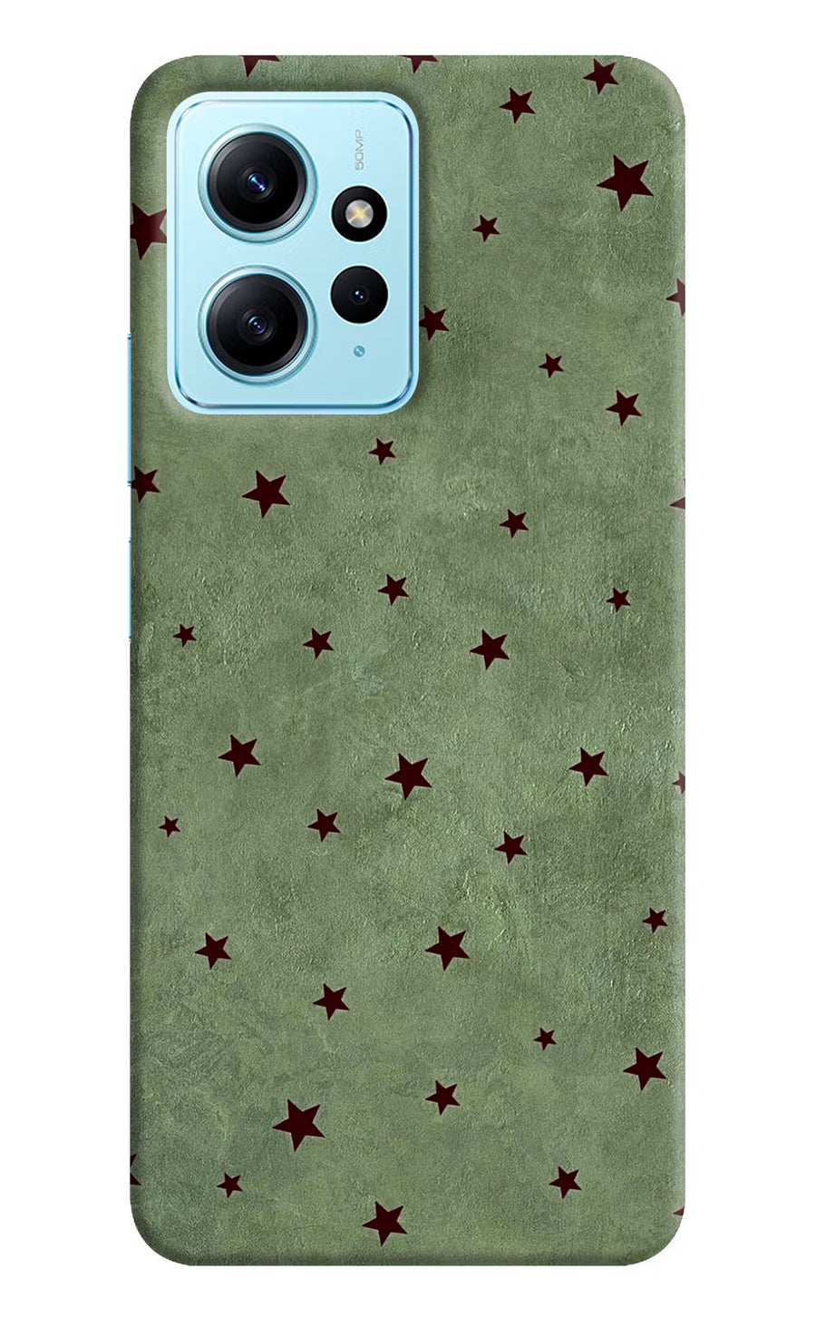 Green Stars Redmi Note 12 4G Back Cover, Hard case