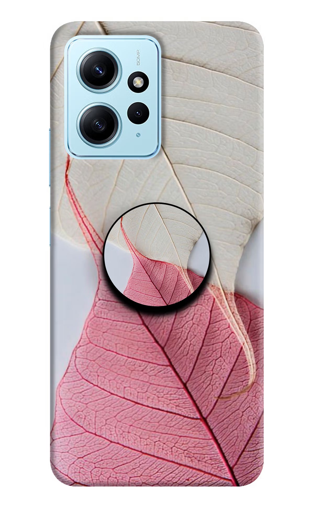 White Pink Leaf Redmi Note 12 4G Pop Case