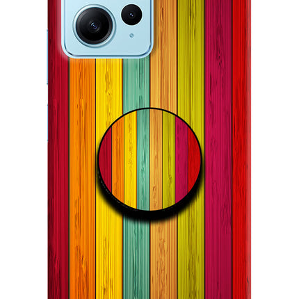 Multicolor Wooden Redmi Note 12 4G Pop Case by Casekaro
