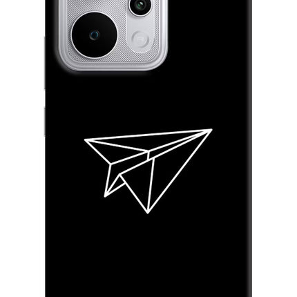 Paper Plane White Realme P4 Power 5G Hard Case Back Cover by Casekaro