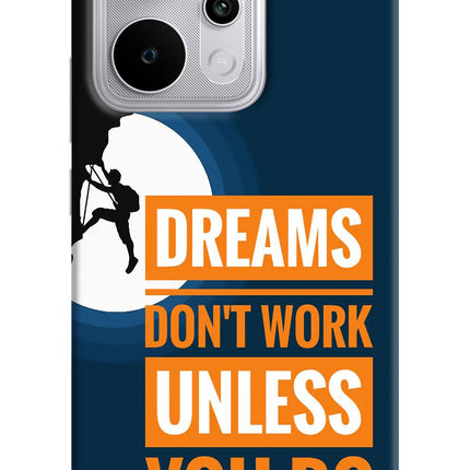 Dreams Don’T Work Unless You Do Realme P4 Power 5G Hard Case Back Cover by Casekaro