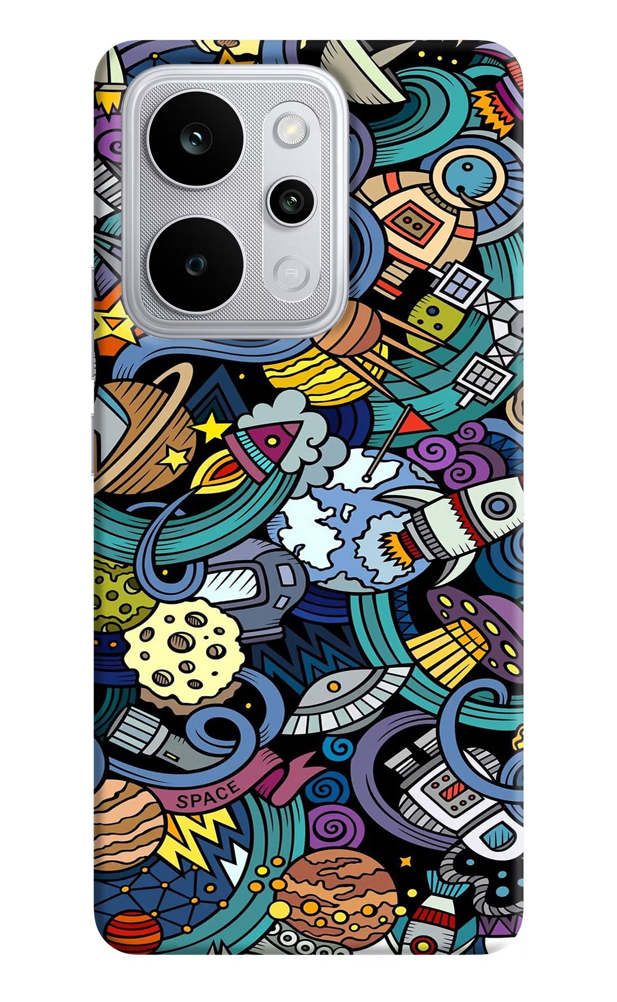 Space Abstract Realme P4 Power 5G Back Cover