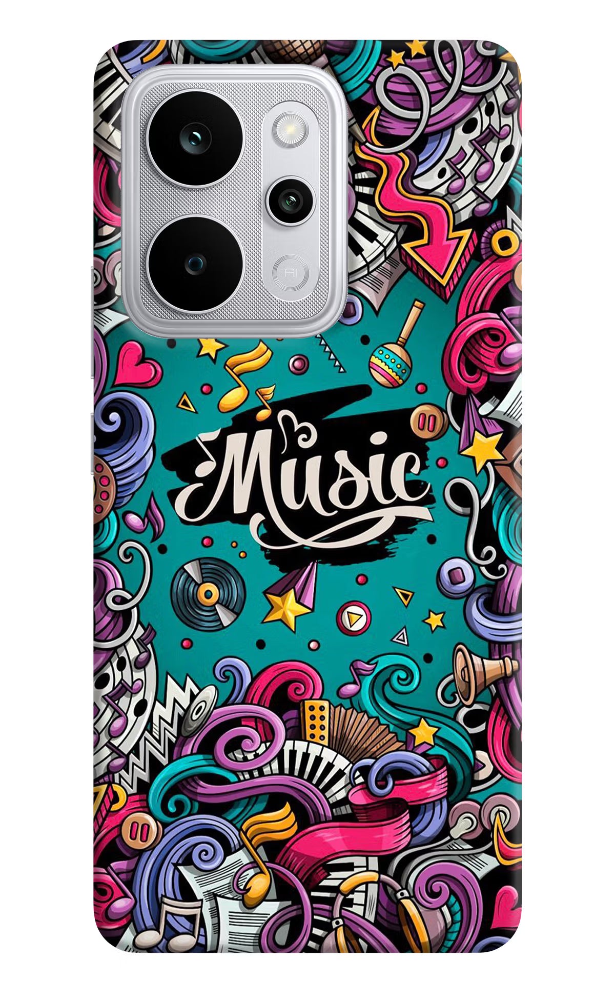 Music Graffiti Realme P4 Power 5G Back Cover