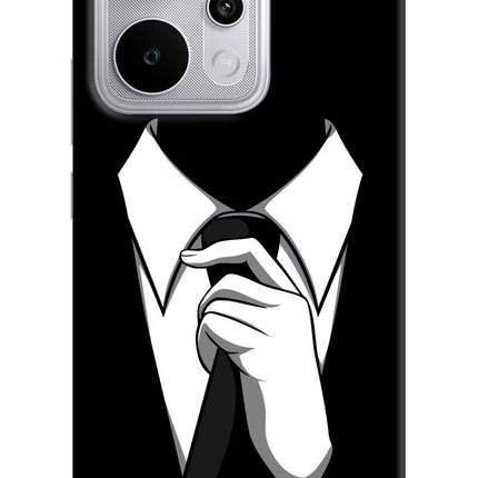 Black Tie Realme P4 Power 5G Hard Case Back Cover by Casekaro