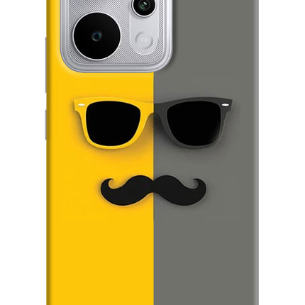Sunglasses with Mustache Realme P4 Power 5G Hard Case Back Cover by Casekaro