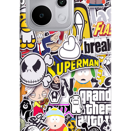 Sticker Bomb Realme P4 Power 5G Hard Case Back Cover by Casekaro