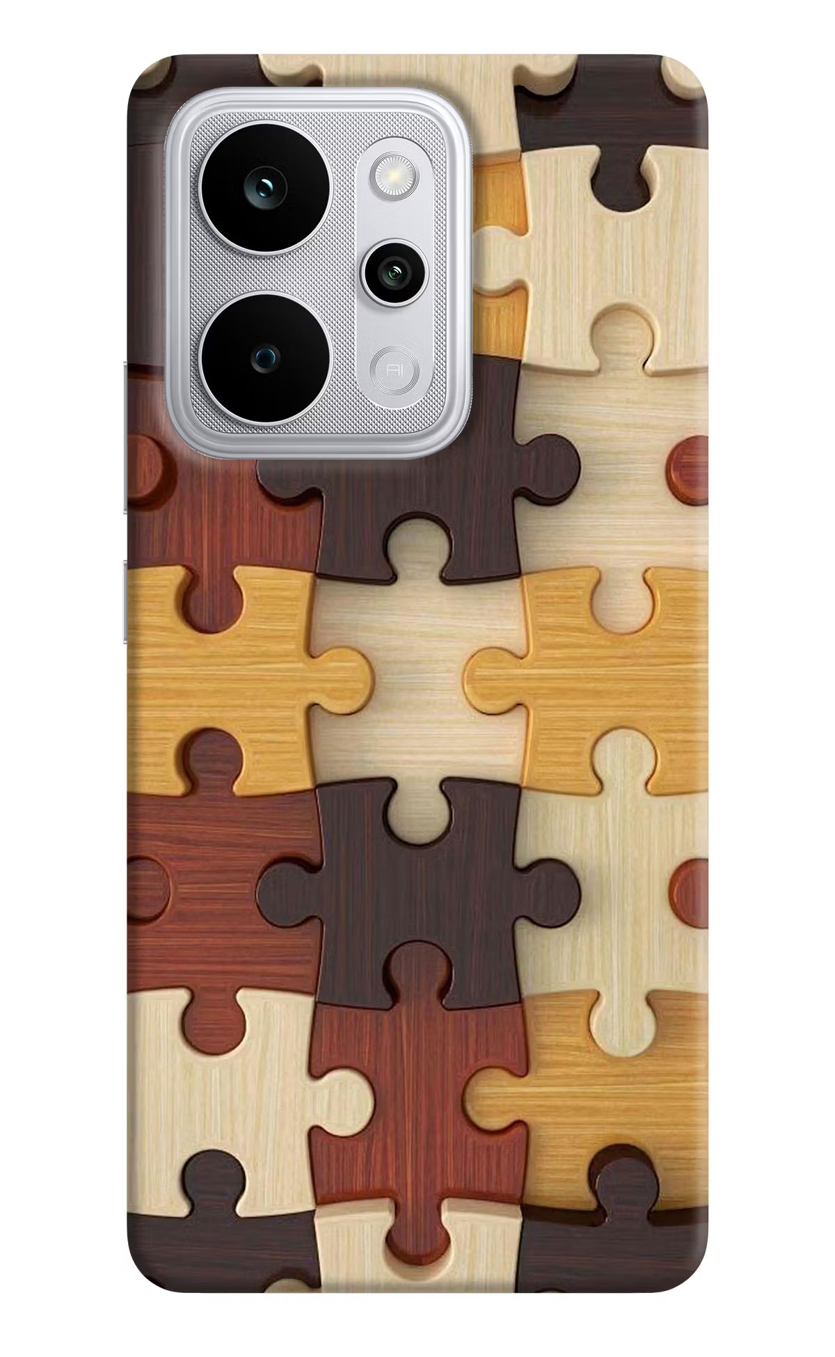 Wooden Puzzle Realme P4 Power 5G Back Cover