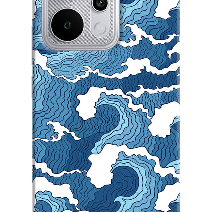 Blue Waves Realme P4 Power 5G Hard Case Back Cover by Casekaro