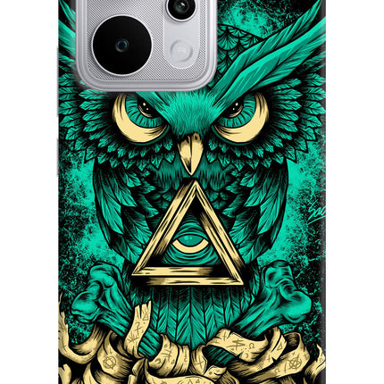 Green Owl Realme P4 Power 5G Hard Case Back Cover by Casekaro