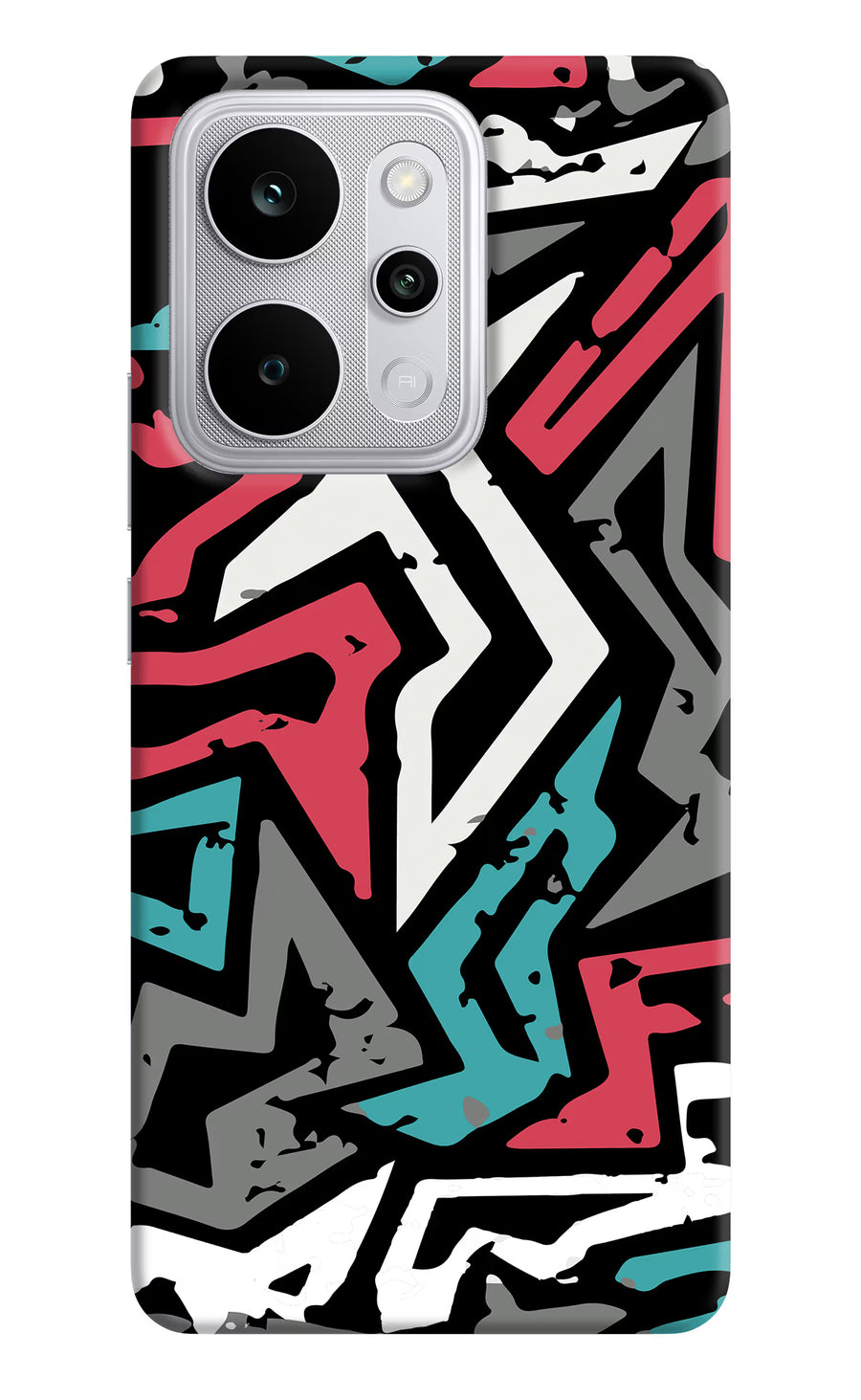 Geometric Graffiti Realme P4 Power 5G Back Cover, Hard case