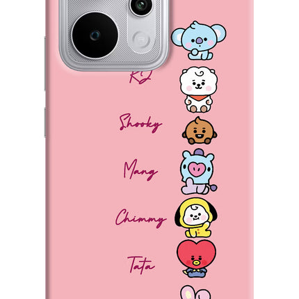 BTS names Realme P4 Power 5G Hard Case Back Cover by Casekaro