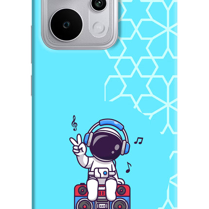 Cute Astronaut Chilling Realme P4 Power 5G Hard Case Back Cover by Casekaro