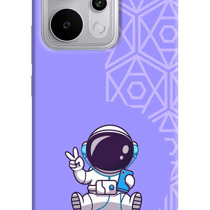 Cute Astronaut Chilling Realme P4 Power 5G Hard Case Back Cover by Casekaro
