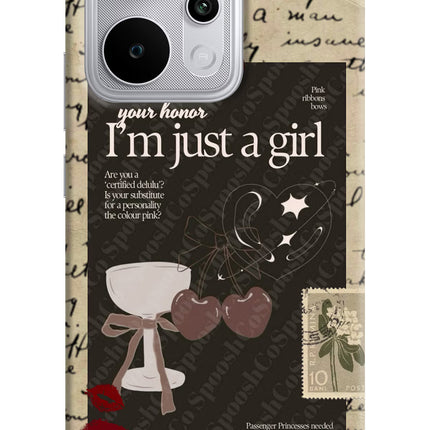 I am just a girl Realme P4 Power 5G Hard Case Back Cover by Casekaro