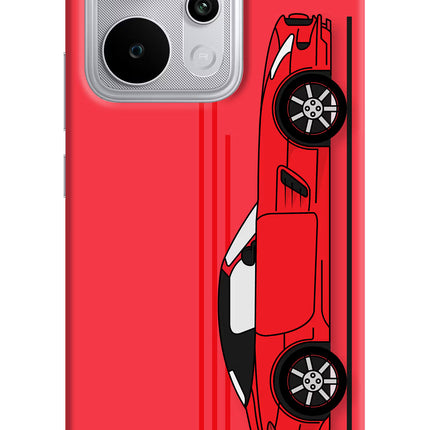 Red Velocity Realme P4 Power 5G Hard Case Back Cover by Casekaro
