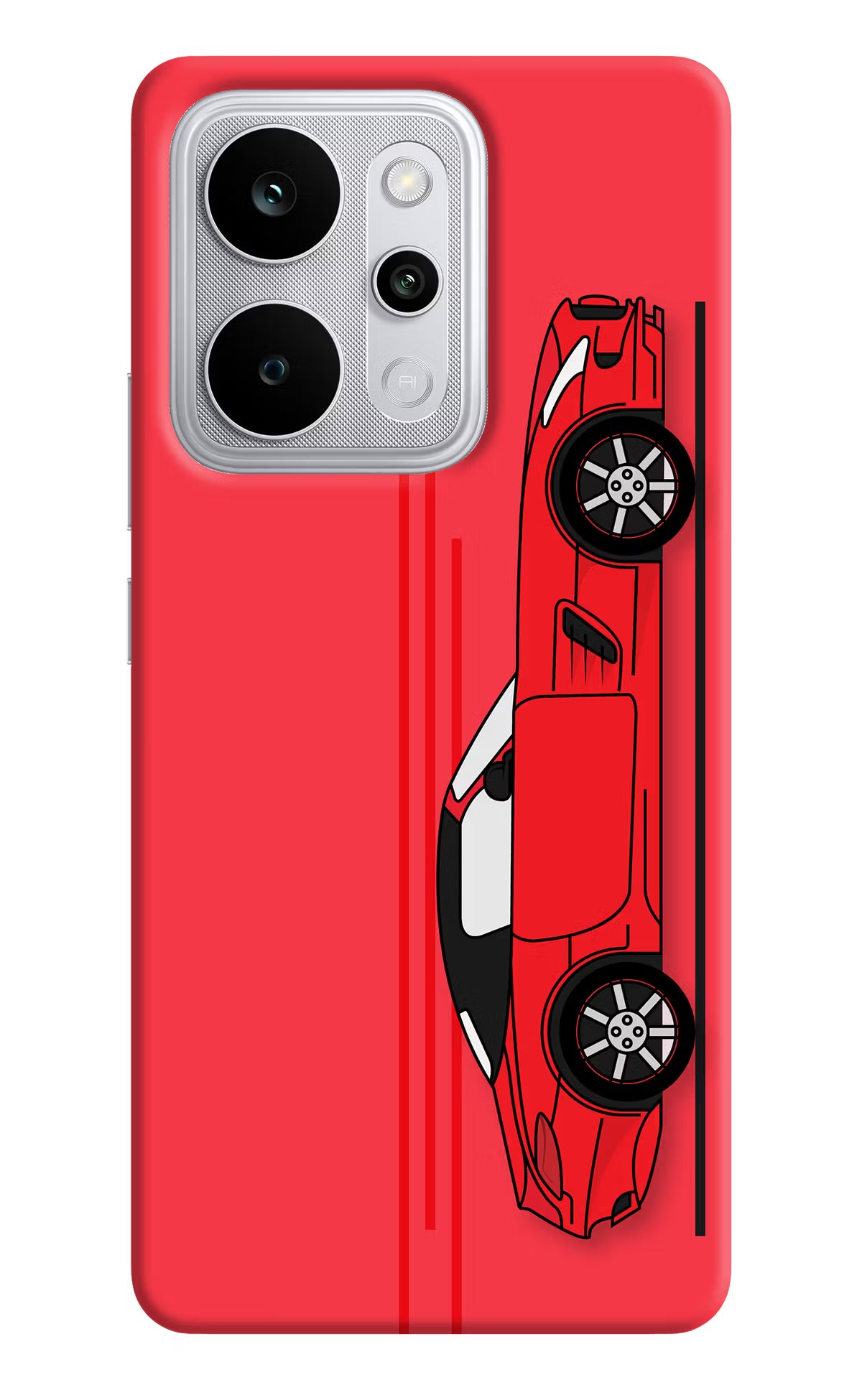 Red Velocity Realme P4 Power 5G Back Cover