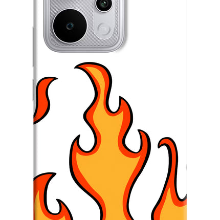 Fired Up – White Realme P4 Power 5G Hard Case Back Cover by Casekaro